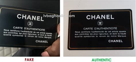 the real chanel|authenticity card Chanel.